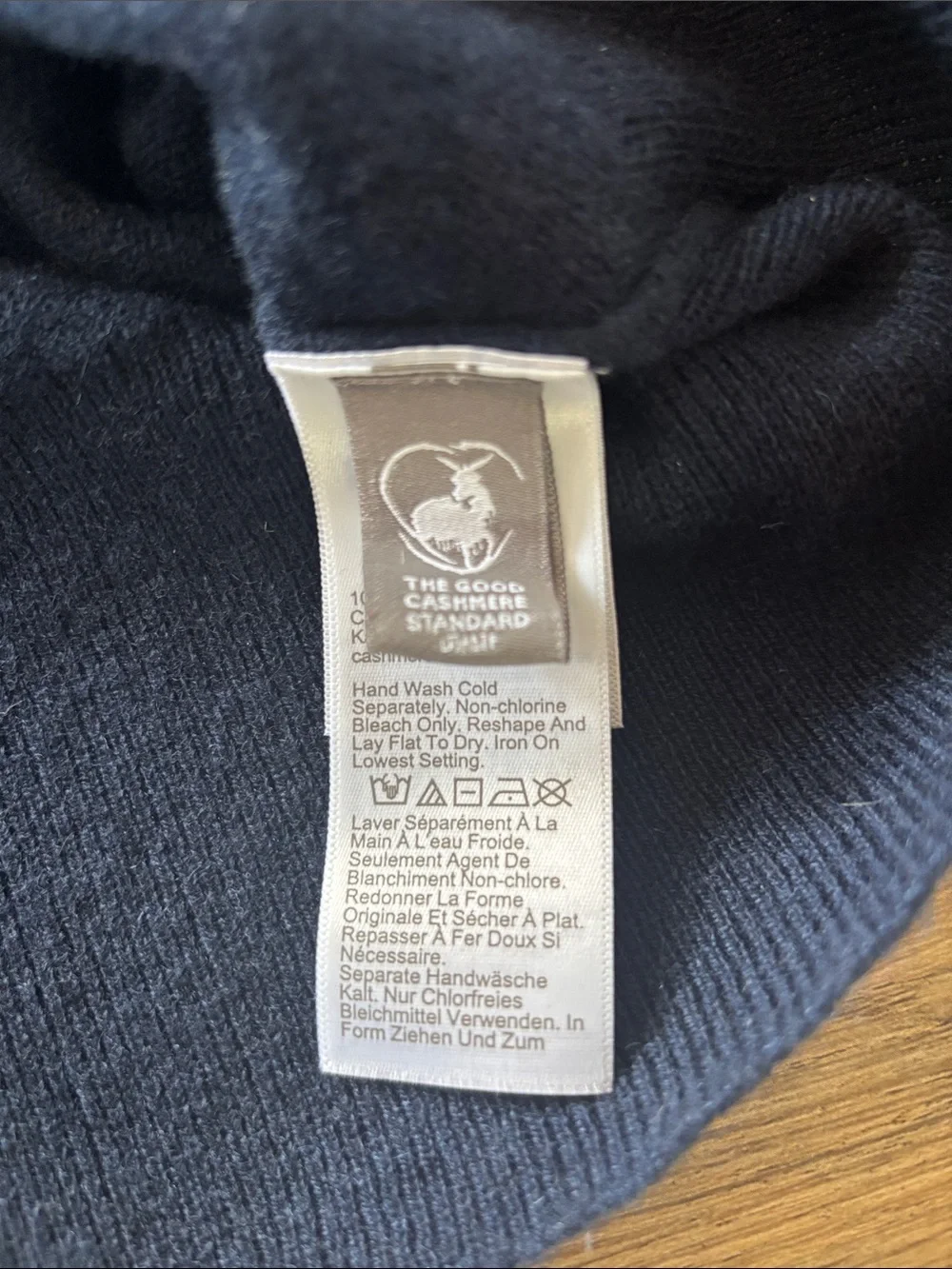 J. Crew 100% Cashmere Classic-fit Crewneck Sweater Navy Blue Women's Size Medium